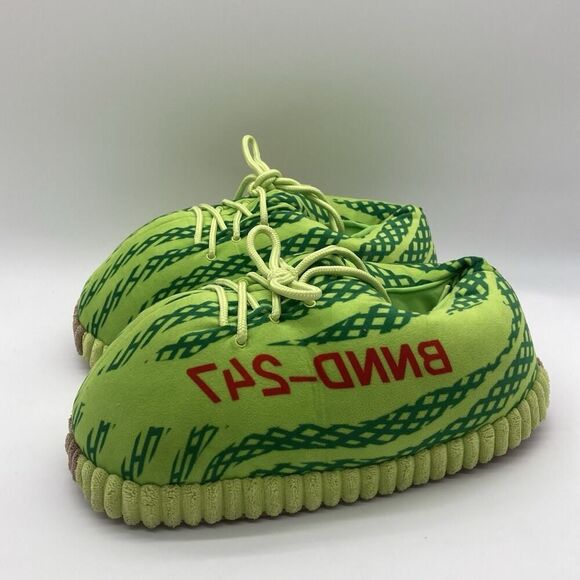 Mens Size 9/ 11 Yeezy Neon Puffy Slippers Casual Home Slip On Comfort Home Slide - Picture 4 of 8